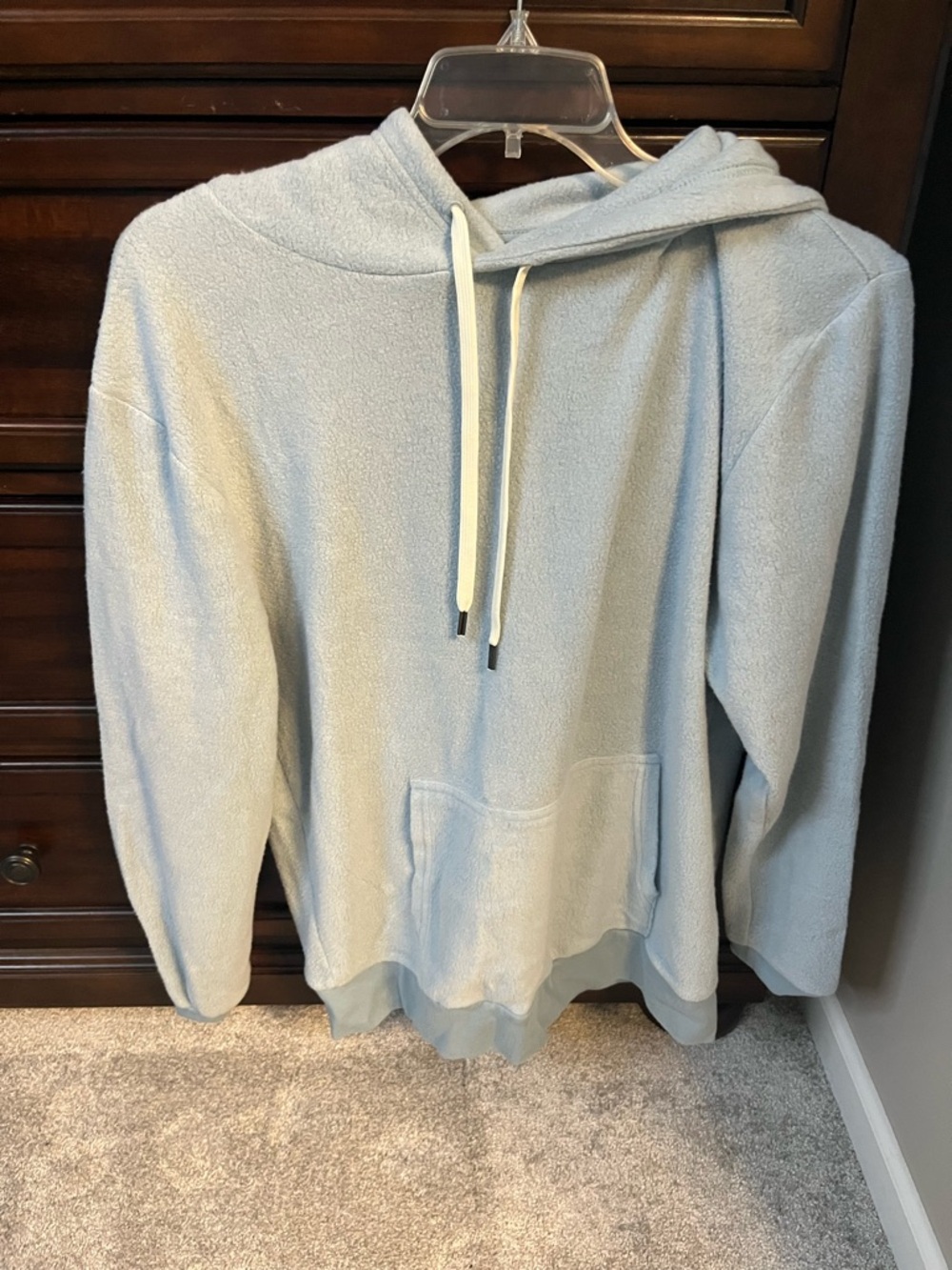 FEAT BlanketBlend Hoodie – Ultra Soft Fleece – Light Blue – Size Large